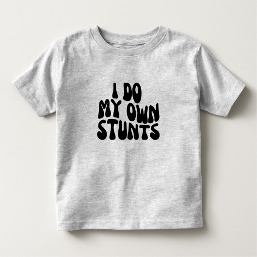 Schattige "Ik Doe Mijn Eigen Stunts" Jongens Kinder Shirts (Voorkant)