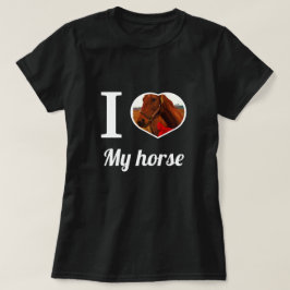 Schattige, ik hart mijn paard, creëer je eigen fot t-shirt