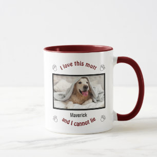 SCHATTIGE IK HOU VAN DEZE MUTT   Gepersonaliseerd  Mok