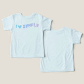 Schattige Ik hou van eenvoudig ontwerp voor kinder (Ontwerp Voorkant & Achterkant)