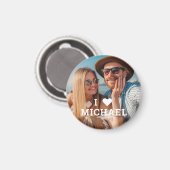 Schattige Ik hou van hartfoto koppels gepersonalis Magneet (Voorkant / Achterkant)