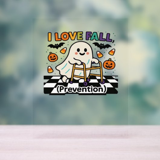 Schattige Ik hou van Herfst Preventie Fysiotherapi Acryl Bord (Neutraal)