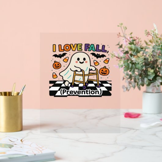 Schattige Ik hou van Herfst Preventie Fysiotherapi Acryl Bord (Huwelijk)