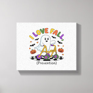 Schattige Ik hou van Herfst Preventie Fysiotherapi Canvas Afdruk