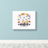 Schattige Ik hou van Herfst Preventie Fysiotherapi Canvas Afdruk (Insitu (Houten vloer))