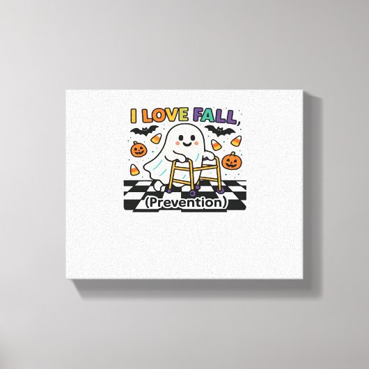 Schattige Ik hou van Herfst Preventie Fysiotherapi Canvas Afdruk (Voorkant)