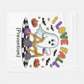 Schattige Ik hou van Herfst Preventie Fysiotherapi Fleece Deken (Voorkant (Horizontaal))