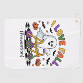 Schattige Ik hou van Herfst Preventie Fysiotherapi Golfhanddoek (Horizontaal)