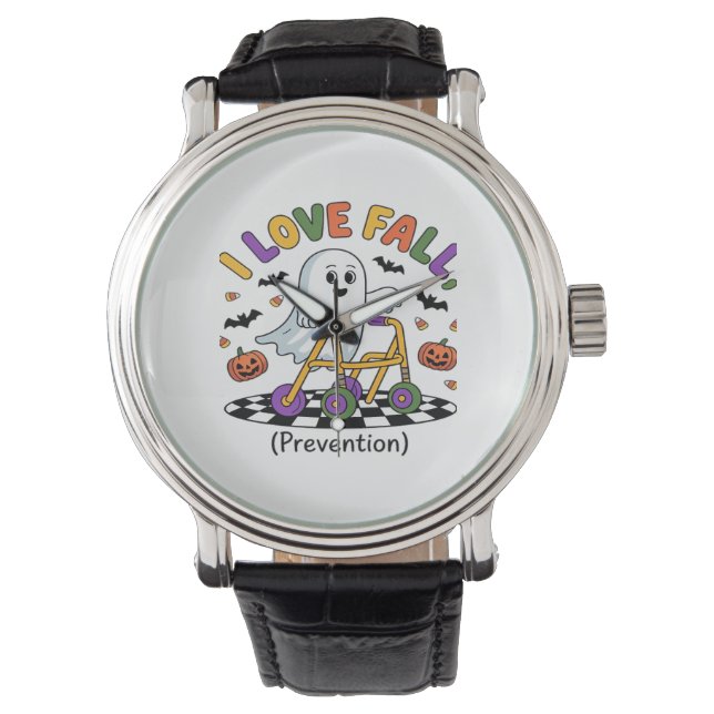 Schattige Ik hou van Herfst Preventie Fysiotherapi Horloge (Voorkant)