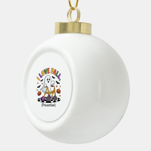 Schattige Ik hou van Herfst Preventie Fysiotherapi Keramische Bal Ornament (Rechts)