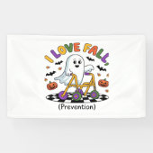 Schattige Ik hou van Herfst Preventie Fysiotherapi Spandoek (Horizontaal)