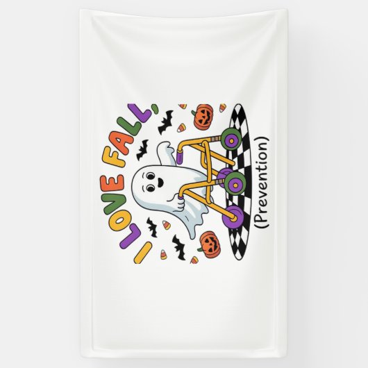 Schattige Ik hou van Herfst Preventie Fysiotherapi Spandoek (Verticaal)