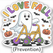 Schattige Ik hou van Herfst Preventie Fysiotherapi Sticker (Voorkant)