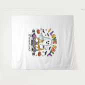 Schattige Ik hou van Herfst Preventie Fysiotherapi Wandkleed (Voorkant (horizontaal))