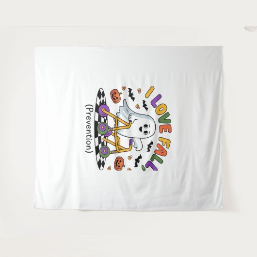 Schattige Ik hou van Herfst Preventie Fysiotherapi Wandkleed (Voorkant (horizontaal))