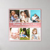 Schattige IK HOU VAN JE MAM Happy Mother Day Fotoc Canvas Afdruk (Voorkant)