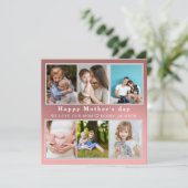 Schattige IK HOU VAN JE MAM Happy Mother Day Fotoc Feestdagenkaart (Staand voorkant)