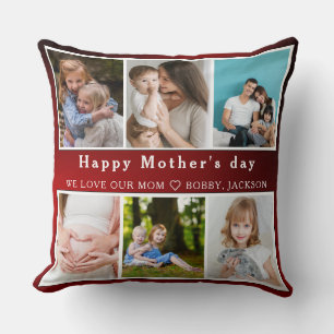 Schattige IK HOU VAN JE MAM Happy Mother Day Fotoc Kussen