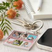 Schattige IK HOU VAN JE MAM Happy Mother Day Fotoc Sleutelhanger (Voorkant Rechts)