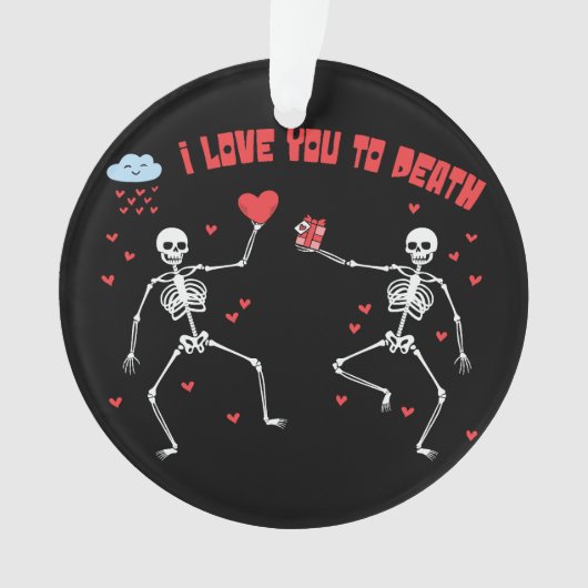 Schattige Ik hou van je tot de dood Valloween Vale Ornament (voorkant)