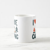 Schattige Ik hou van kamperen Koffiemok (Center)