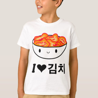 Schattige Ik hou van Kimchi Zuid-Koreaanse kleding T-shirt