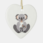 Schattige Ik hou van KOALAS -Marsupial- Groen Keramisch Ornament (Rechts)