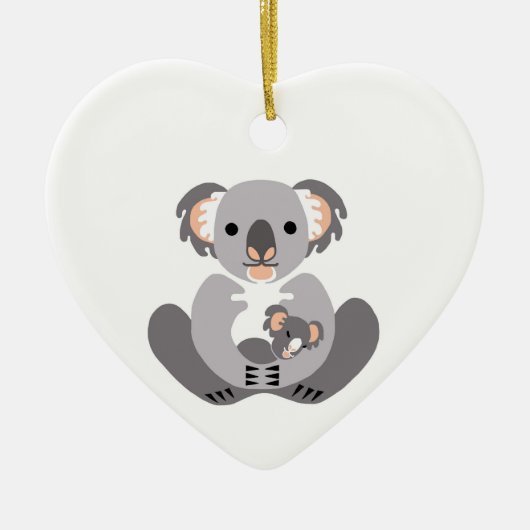 Schattige Ik hou van KOALAS -Marsupial- Groen Keramisch Ornament (Voorkant)