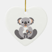 Schattige Ik hou van KOALAS -Marsupial- Groen Keramisch Ornament (Achterkant)