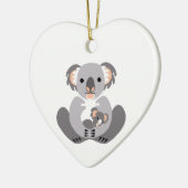 Schattige Ik hou van KOALAS -Marsupial- Groen Keramisch Ornament (Links)