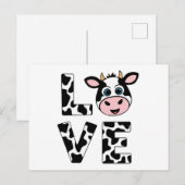 Schattige Ik hou van Koeien Briefkaart (Voorkant / Achterkant)