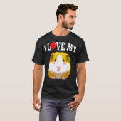 Schattige ik hou van mijn cavia _1 t-shirt (Voorkant volledig)