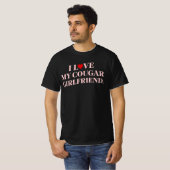 Schattige Ik hou van mijn Cougar Vriendin Valentij T-shirt (Voorkant volledig)