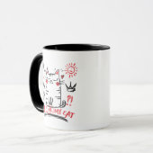 Schattige ik hou van mijn kat mok (Voorkant links)