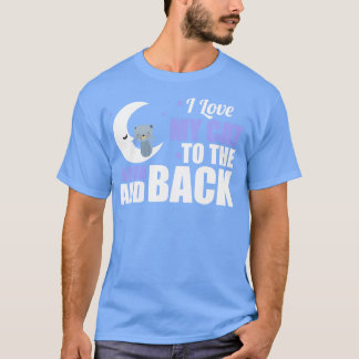 Schattige ik hou van mijn kat naar de maan en teru t-shirt