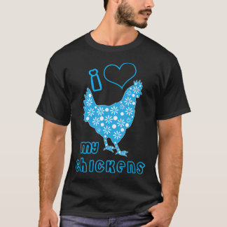 Schattige Ik hou van mijn kippen T-shirt