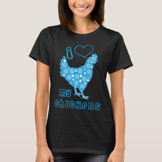 Schattige Ik hou van mijn kippen T-shirt