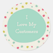 Schattige Ik hou van mijn klanten