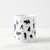 Schattige ik hou van muziek koffiemok (Center)