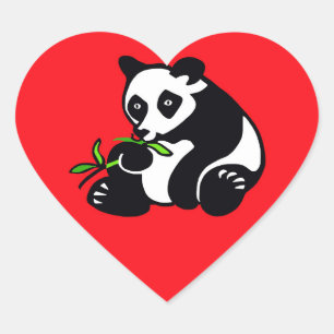 Schattige Ik hou van PANDAS - Dierenvriend - Wildl Hart Sticker
