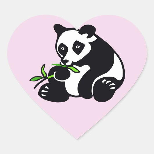 Schattige Ik hou van PANDAS -Dierenvriend - Wildli Hart Sticker (Voorkant)