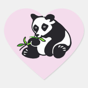 Schattige Ik hou van PANDAS -Dierenvriend - Wildli Hart Sticker