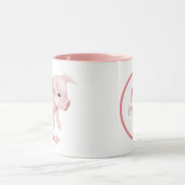 Schattige Ik hou van varkens Monogram bericht toev Mok (Midden)