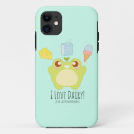 Schattige Ik hou van Zuivel Treats Frog Case-Mate iPhone Case