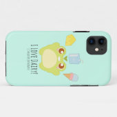 Schattige Ik hou van Zuivel Treats Frog Case-Mate iPhone Case (Achterkant (horizontaal))