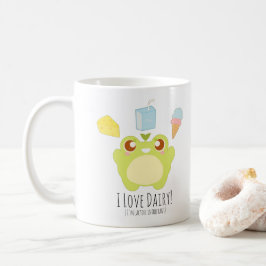 Schattige Ik hou van Zuivel Treats Frog Koffiemok