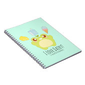Schattige Ik hou van Zuivel Treats Frog Notitieboek (Rechterzijde)