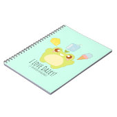 Schattige Ik hou van Zuivel Treats Frog Notitieboek (Linkerzijde)