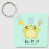 Schattige Ik hou van Zuivel Treats Frog Sleutelhanger (Voorkant)