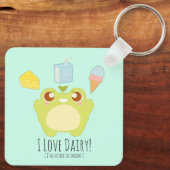 Schattige Ik hou van Zuivel Treats Frog Sleutelhanger (Achterkant)